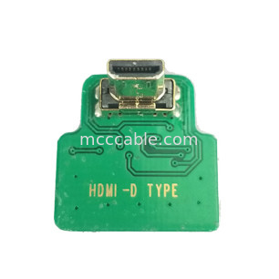 Adaptor konektor MIPI RoHS Adaptor HDMI-D Micro Elbow Head HDMI-D Untuk 20454-220-02 20455 20453