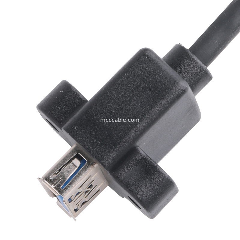 Black Usb3 0 Kabel Am 90 derajat Side Bend To Af Half Pack Sekrup Jenis Bentuk Outer Molding