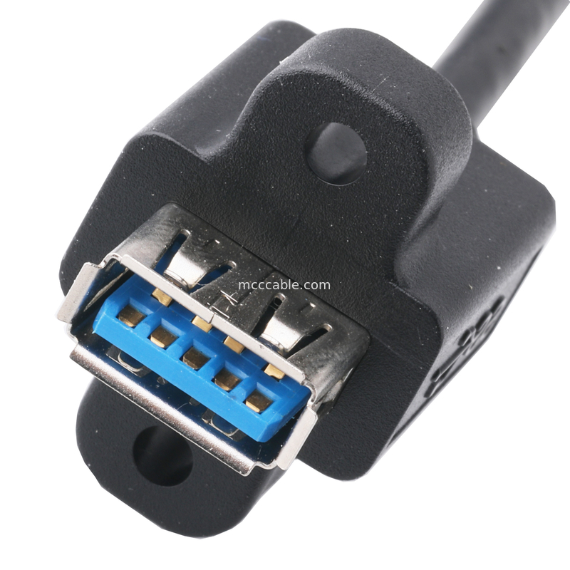 Black Usb3 0 Kabel Am 90 derajat Side Bend To Af Half Pack Sekrup Jenis Bentuk Outer Molding