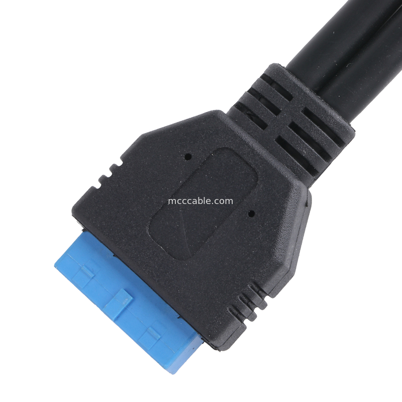 USB 3.0 Front Panel Motherboard 19/20 Pin Kabel Ke USB Female Splitter Adapter Ekstensi Konektor