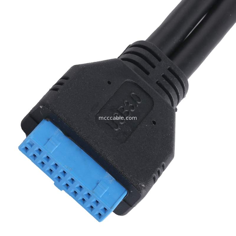 USB 3.0 Front Panel Motherboard 19/20 Pin Kabel Ke USB Female Splitter Adapter Ekstensi Konektor