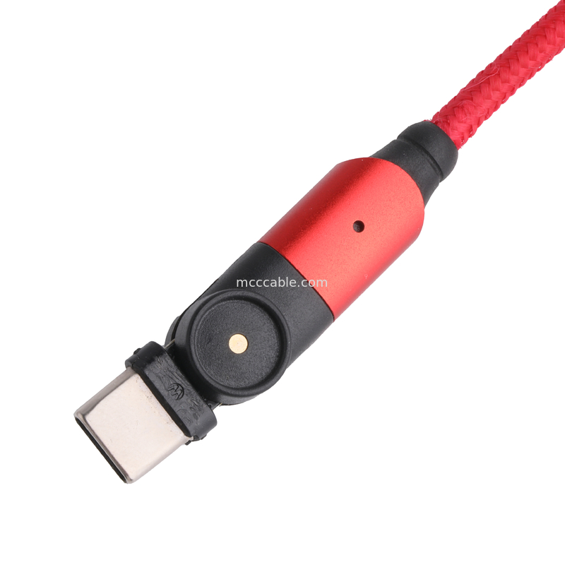 180 derajat Rotasi USB 3.0 Tipe A ke Tipe C Kabel 1.5m Aluminium Shell Pengisian