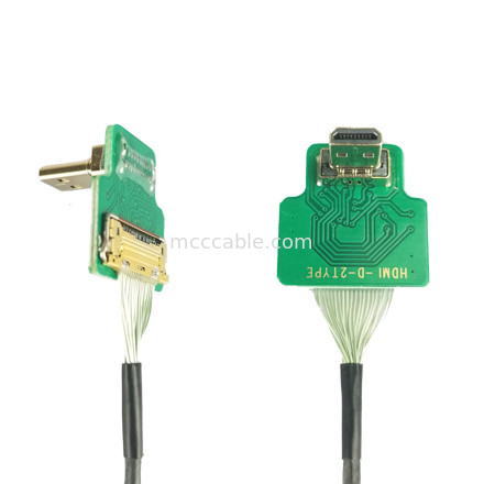 Micro HDMI Straight Head 20454-220-02 20455 20453 Micro HDMI-D-2 Untuk  OEM / ODM