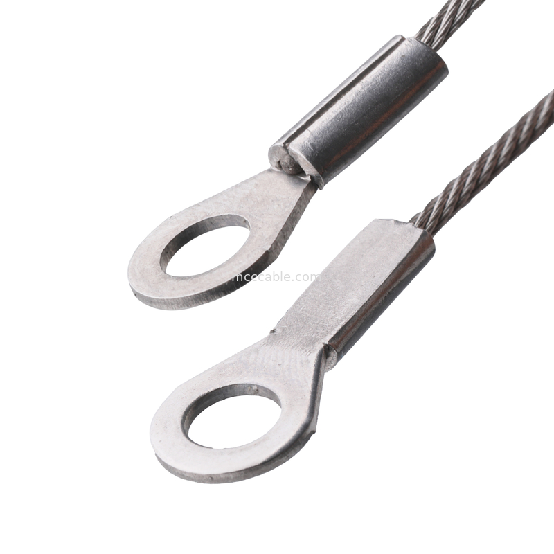 Kabel tali baja tahan karat fleksibel, tali kawat pengaman berlubang, konduktif dan aplikasi lainnya