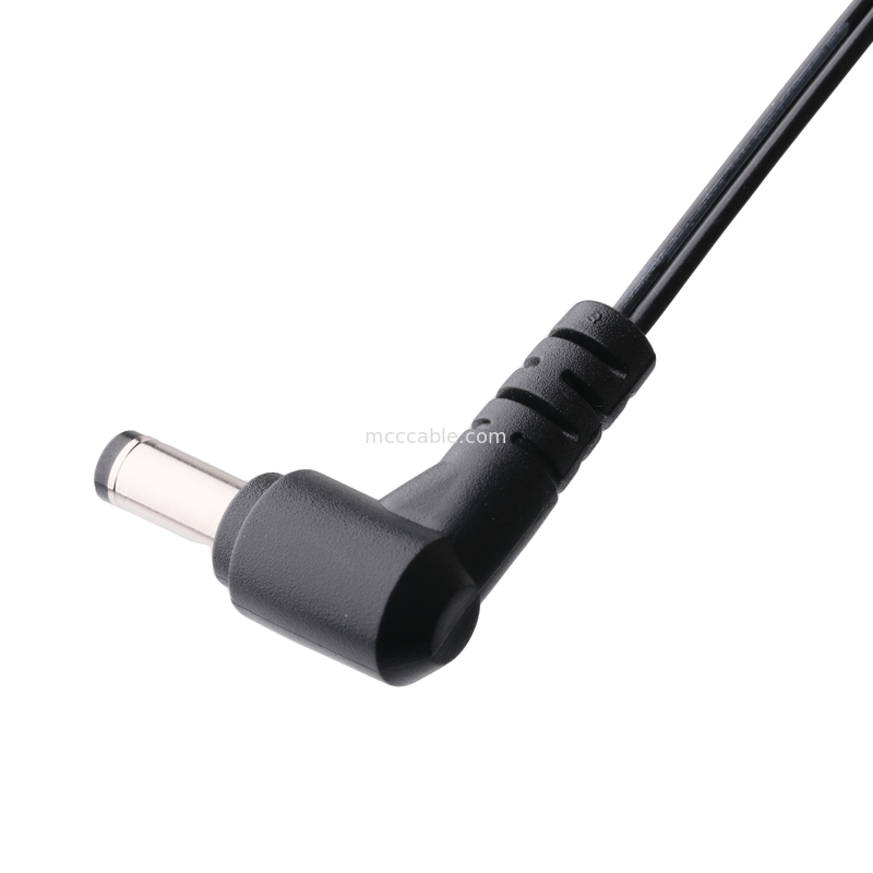 DC Plug 2.1*5.5mm Solder Type PVC Pencetakan penampilan 90 sudut ke MOLEX 39012020 PITCH 4.2mm 1*2P Housing