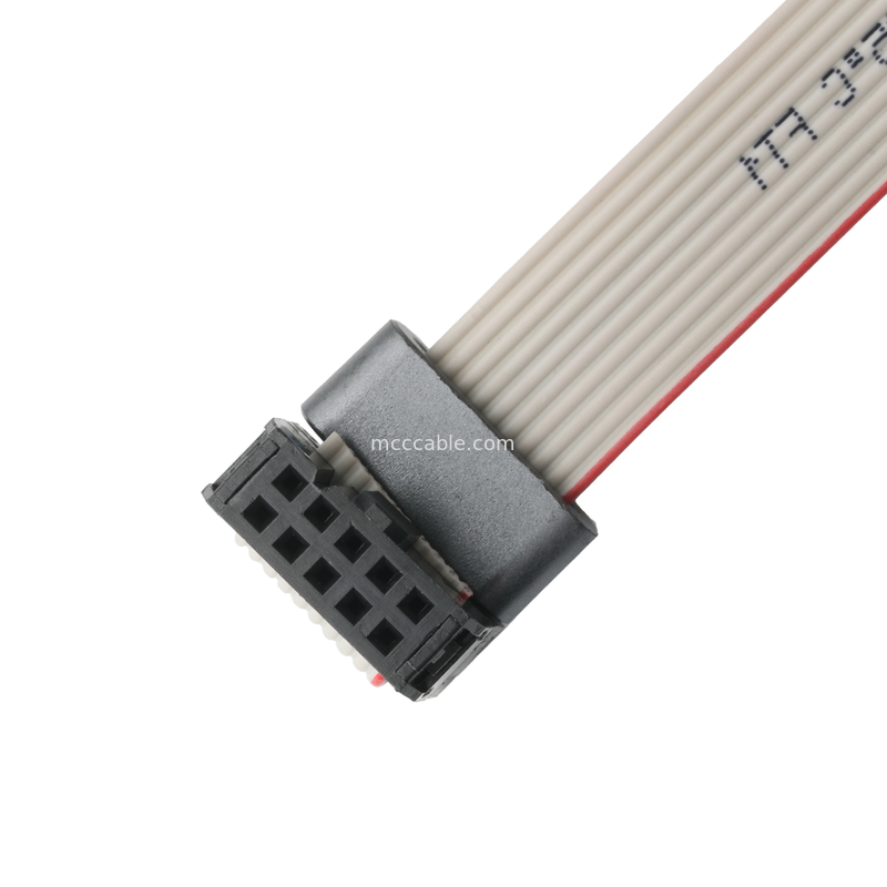 IDC FC-10Pin 2.54mm pitch UL2651 28AWG*10P Idc Flat Ribbon Cable 1.27mm Pitch 10 Pin Untuk Elektronik OEM/ODM