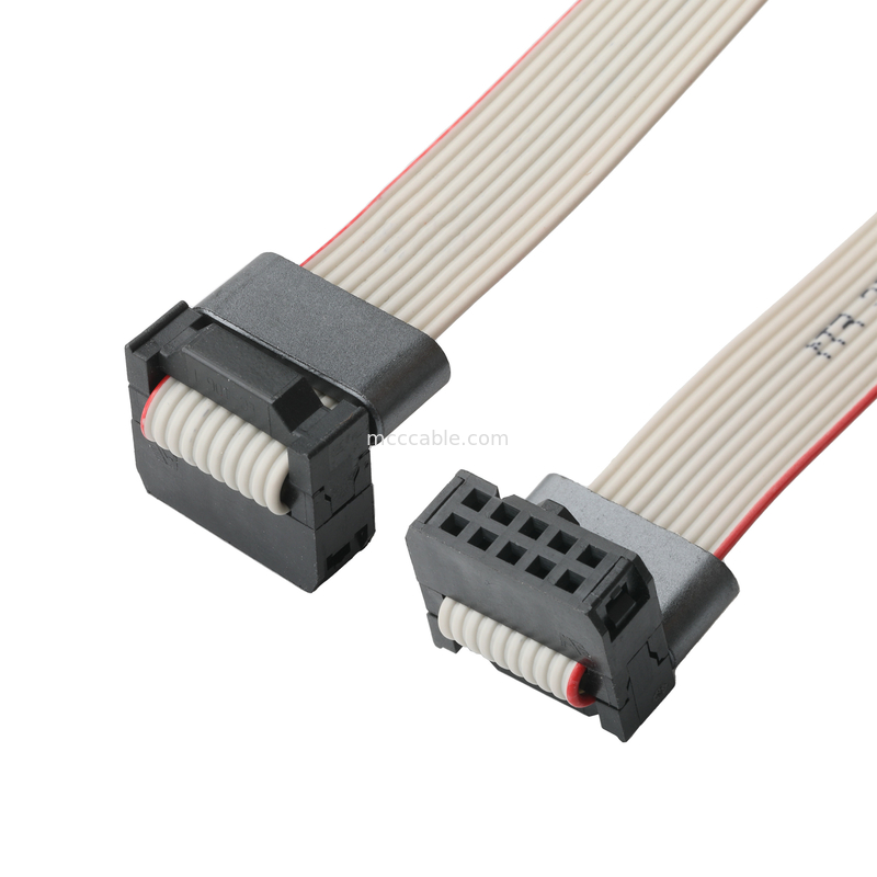 IDC FC-10Pin 2.54mm pitch UL2651 28AWG*10P Idc Flat Ribbon Cable 1.27mm Pitch 10 Pin Untuk Elektronik OEM/ODM