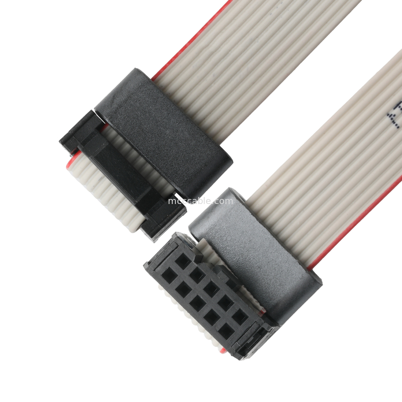 IDC FC-10Pin 2.54mm pitch UL2651 28AWG*10P Idc Flat Ribbon Cable 1.27mm Pitch 10 Pin Untuk Elektronik OEM/ODM