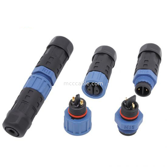 M15 Industri 2, Konektor Melingkar 3 Pin Konektor Perakitan Tipe Solder M15 Tahan Air IP67