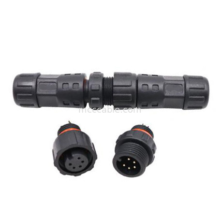 5 pin 78mini Female Circular Connector Fix Screw FKM Seal Ring dapat dipasang