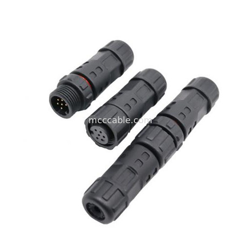 5 pin 78mini Female Circular Connector Fix Screw FKM Seal Ring dapat dipasang