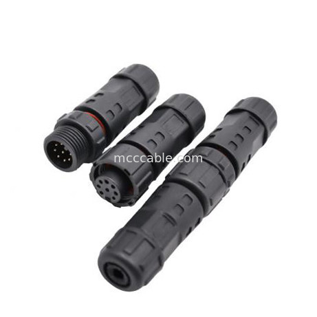 Pabrik Mini M12 8Pin Waterproof Circular Connector Cable Plug Industrial IP67 Tingkat Perlindungan Waterproof Pria/Wanita