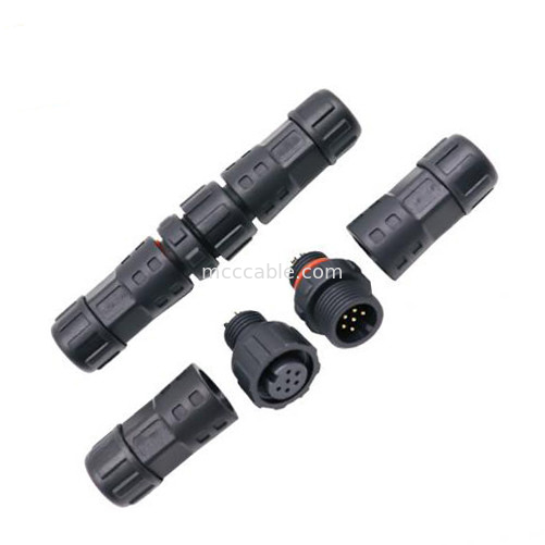 Pabrik Mini M12 8Pin Waterproof Circular Connector Cable Plug Industrial IP67 Tingkat Perlindungan Waterproof Pria/Wanita