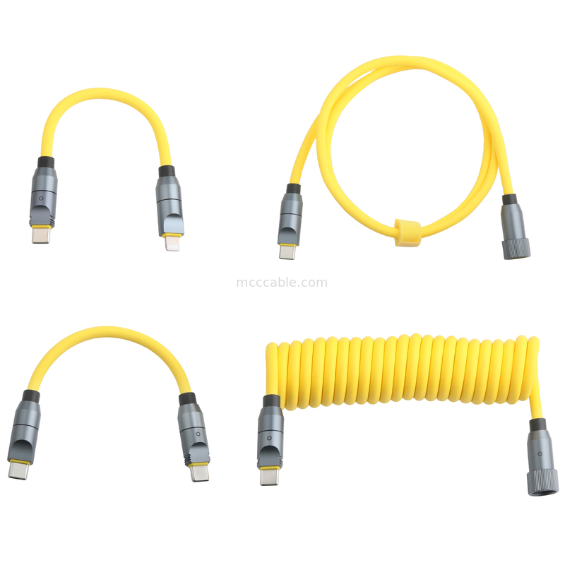Micro Coaxial USB 4.0 thunderbolt 4 kabel Dengan 240W pengisian dan petir-cepat 40Gbps transfer data