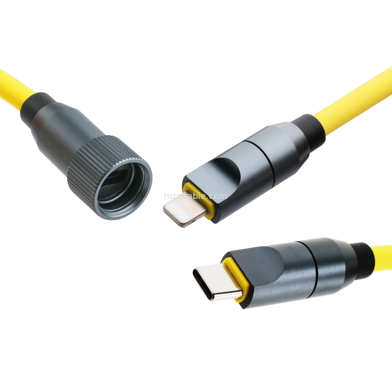 Micro Coaxial USB 4.0 thunderbolt 4 kabel Dengan 240W pengisian dan petir-cepat 40Gbps transfer data