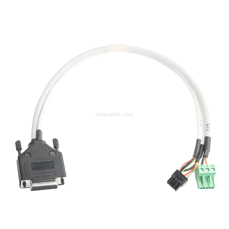 LVDS CABLE adaptor DB-15P FEMALE untuk HSG 43025-0800 8P dan 691352710003 3P Terminal pria hijau Kabel konektor OEM / ODM