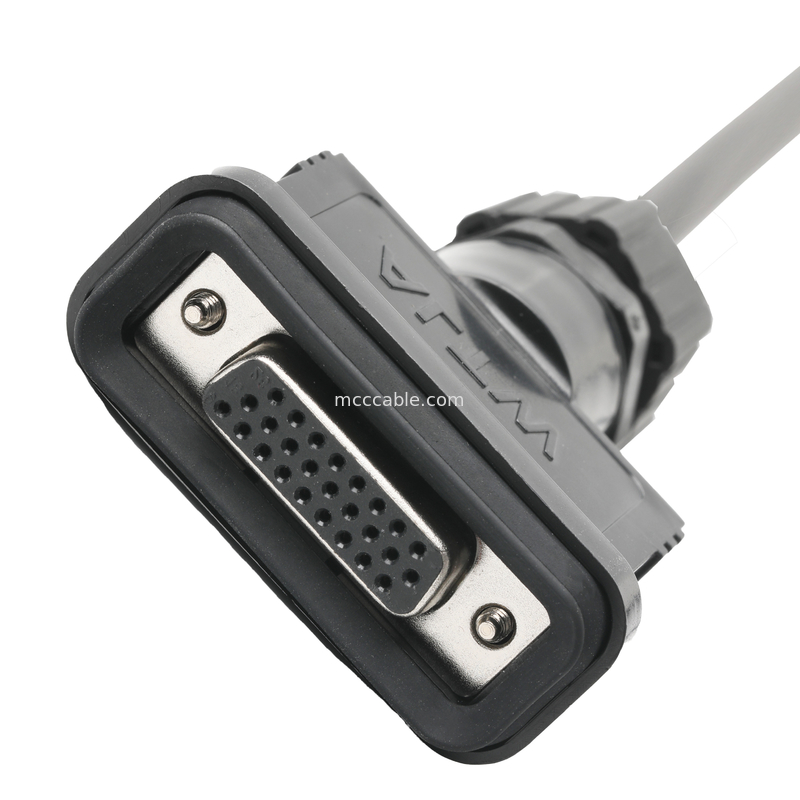 RoHS LVDS Kabel Majelis HDB-26BMMA-SL7001 Pria Untuk HDB-26BFFA-SL7001 Wanita Panjang Sesuai OEM / ODM