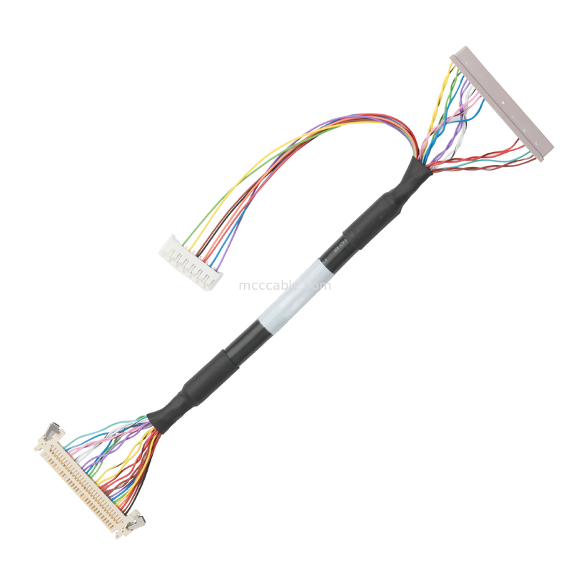 Kabel motherboard LCD JAE FI-X30HL 30P Untuk DF14-30P Dan JST ERH-7P Kabel Gabungan Konektor OEM / ODM