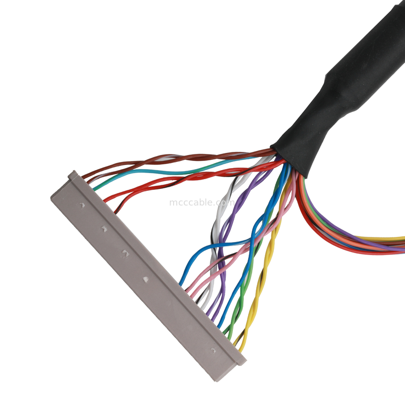 Kabel motherboard LCD JAE FI-X30HL 30P Untuk DF14-30P Dan JST ERH-7P Kabel Gabungan Konektor OEM / ODM