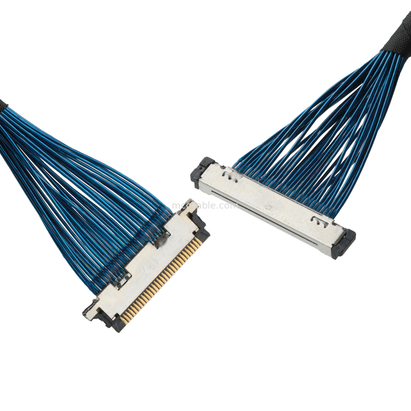 Kabel Koaksial Mikro 20380 -R30T-06 hingga 20345-30T-32R 0.4mm Pitch Koaksial Kabel Konektor ROHS