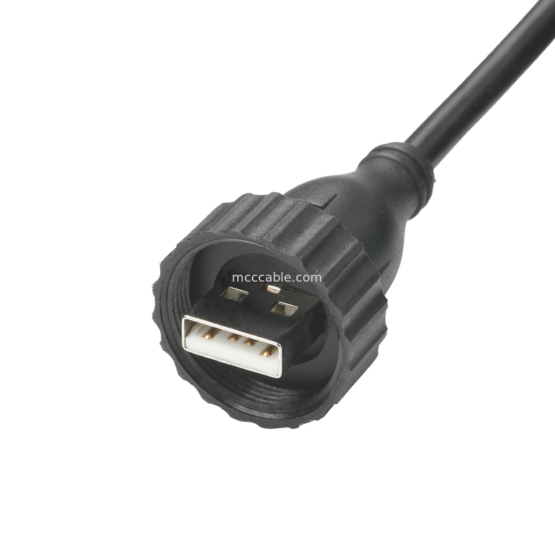 USB2.0 Tipe A Pria Tipe M Waterproof Interface TO USB2.0 Kabel Kabel Koneksi Data Fisik Industri untuk Kendaraan