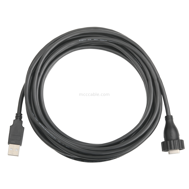 USB2.0 Tipe A Pria Tipe M Waterproof Interface TO USB2.0 Kabel Kabel Koneksi Data Fisik Industri untuk Kendaraan