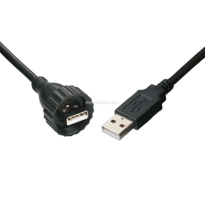 USB2.0 Tipe A Pria Tipe M Waterproof Interface TO USB2.0 Kabel Kabel Koneksi Data Fisik Industri untuk Kendaraan