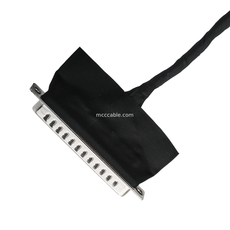 LVDS kabel perakitan D-SUB Male To Molex 51021-0400 Dan 20453-240T-01 kabel konektor OEM / ODM