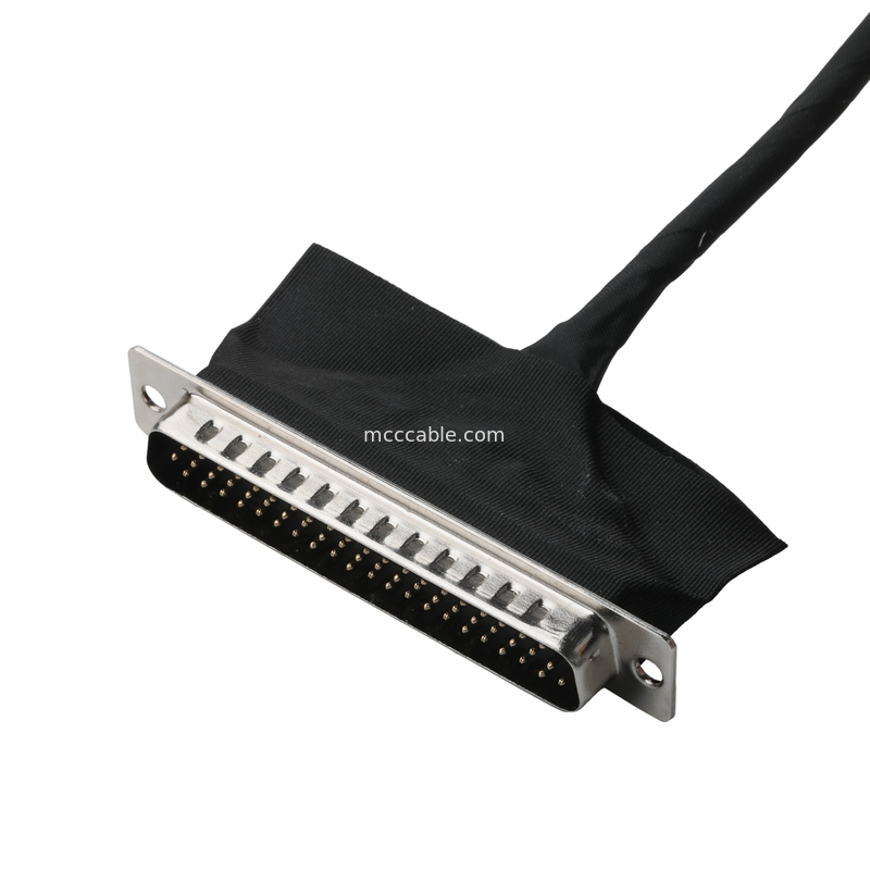 LVDS kabel perakitan D-SUB Male To Molex 51021-0400 Dan 20453-240T-01 kabel konektor OEM / ODM