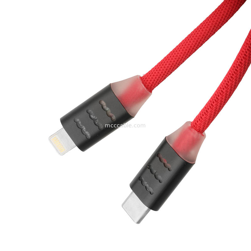 USB C ke Kabel Petir Untuk Pengisian Cepat Samsung Dan Apple Phones OEM/ODM