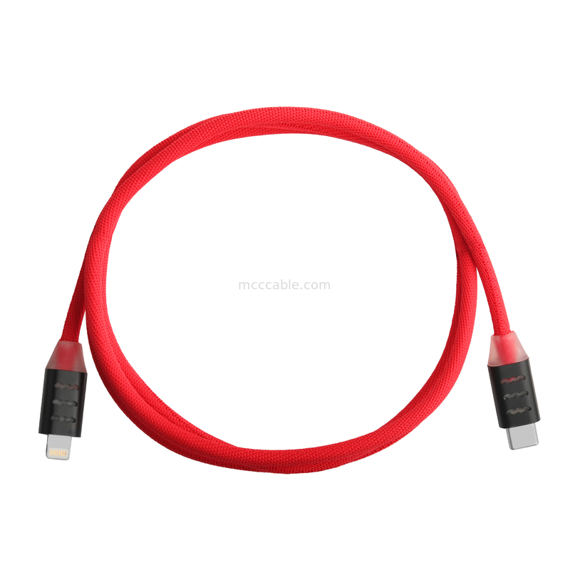 USB C ke Kabel Petir Untuk Pengisian Cepat Samsung Dan Apple Phones OEM/ODM