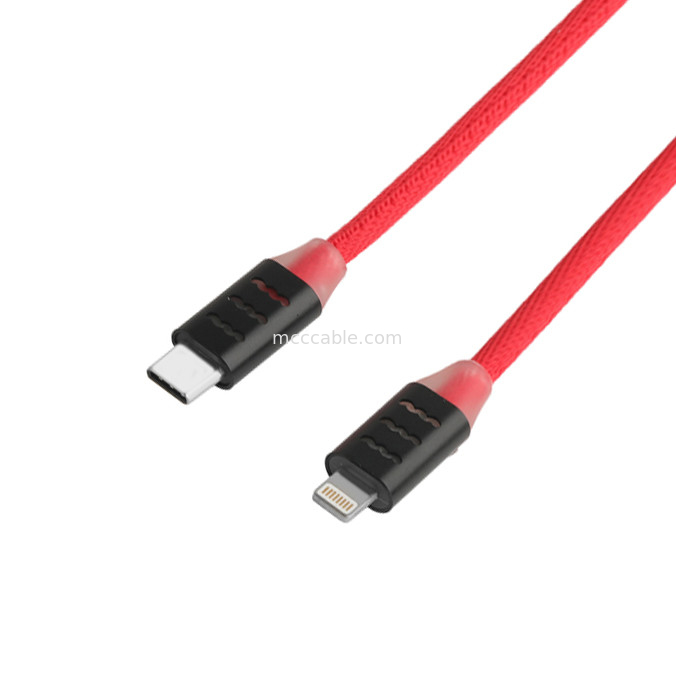 USB C ke Kabel Petir Untuk Pengisian Cepat Samsung Dan Apple Phones OEM/ODM