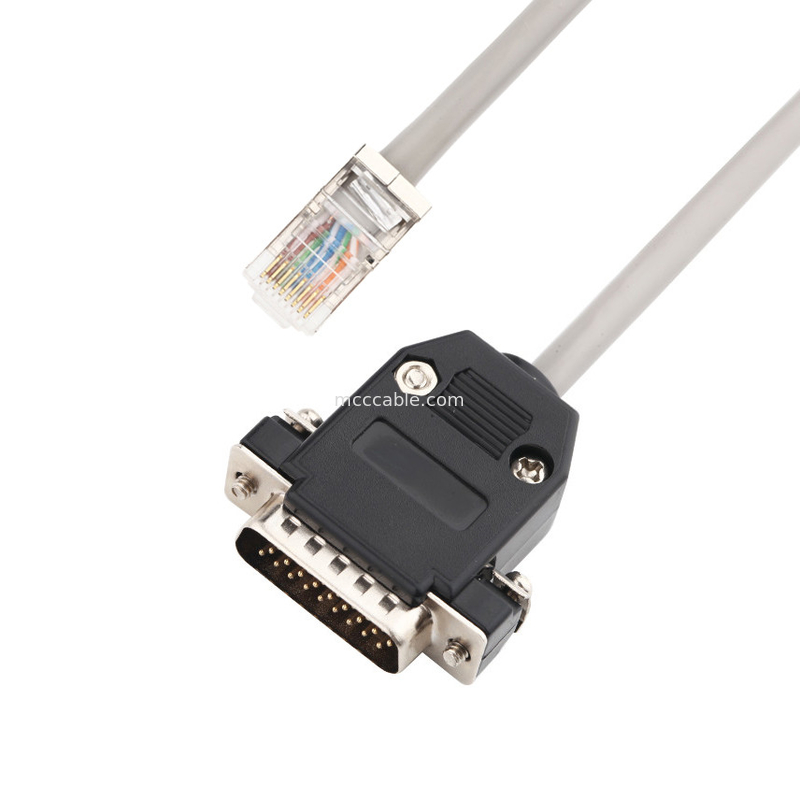 Panel Mount Cable H-DB 26P RJ45 8pin Network Cable Assembly samtec kabel kecepatan tinggi