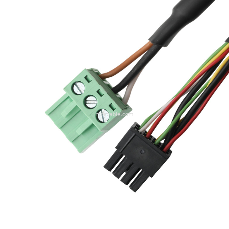 LVDS CABLE adaptor DB-15P FEMALE untuk HSG 43025-0800 8P dan 691352710003 3P Terminal pria hijau Kabel konektor OEM / ODM