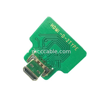 Micro HDMI Straight Head 20454-220-02 20455 20453 Micro HDMI-D-2 Untuk  OEM / ODM