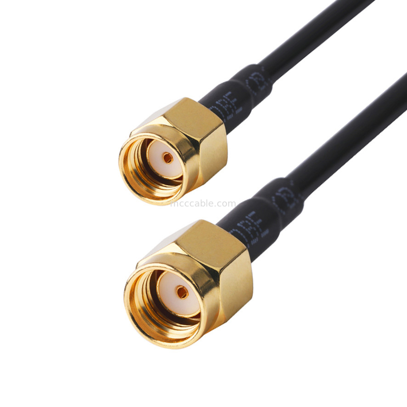RF konektor 50ohm Impedansi Lmr100 RF Koaksial Kabel hitam lcd lvds kabel samtec kabel kecepatan tinggi
