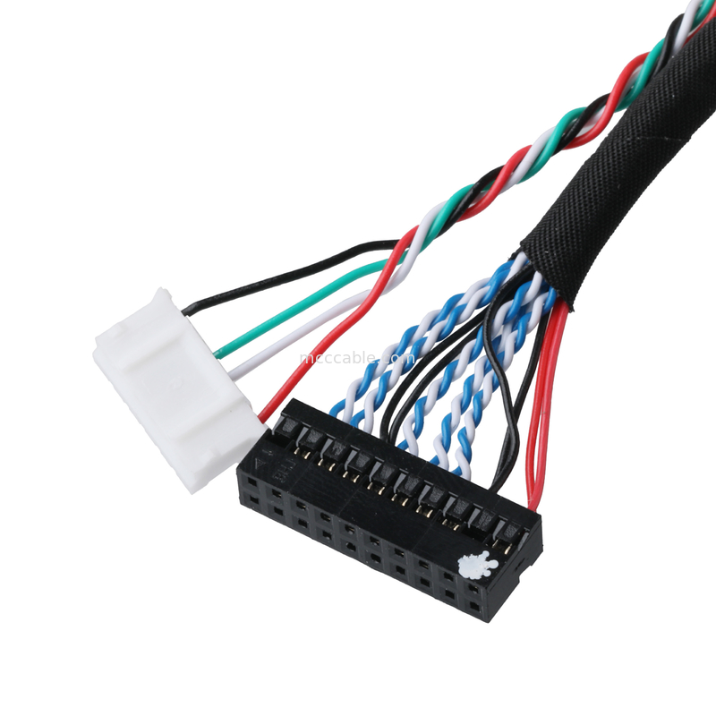 DF14-20P-1.25H ke Terminal DH2.0-T dan Konektor PH2.0-6P Konektor Kabel LVDS Transfer Data Signal