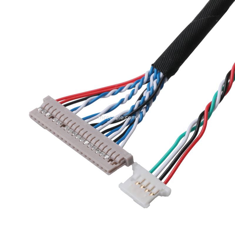 DF14-20P-1.25H ke Terminal DH2.0-T dan Konektor PH2.0-6P Konektor Kabel LVDS Transfer Data Signal