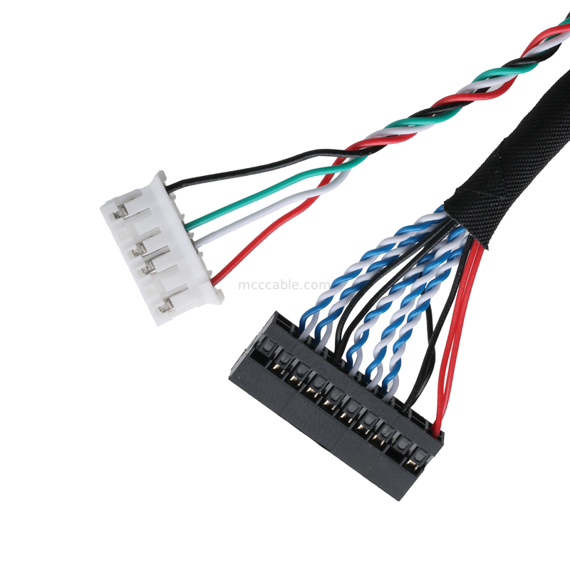 DF14-20P-1.25H ke Terminal DH2.0-T dan Konektor PH2.0-6P Konektor Kabel LVDS Transfer Data Signal