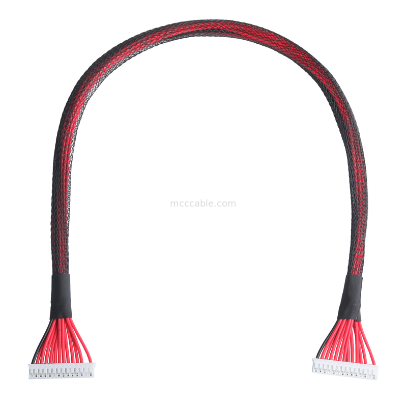 Konektor layar lvds JST PH-14P konektor Custom Kabel Majelis OEM / ODM ROHS