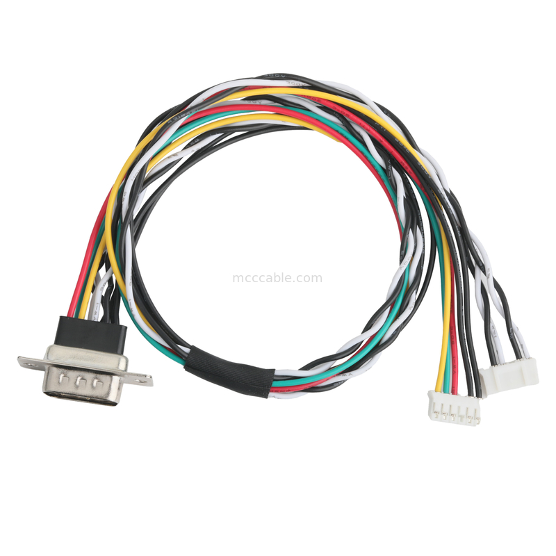 D-SUB-9Pin MALE ke JST PHR-6 dan PHR-6 Konektor Custom Kabel Assembly D-SUB Harness Kabel Assemblies