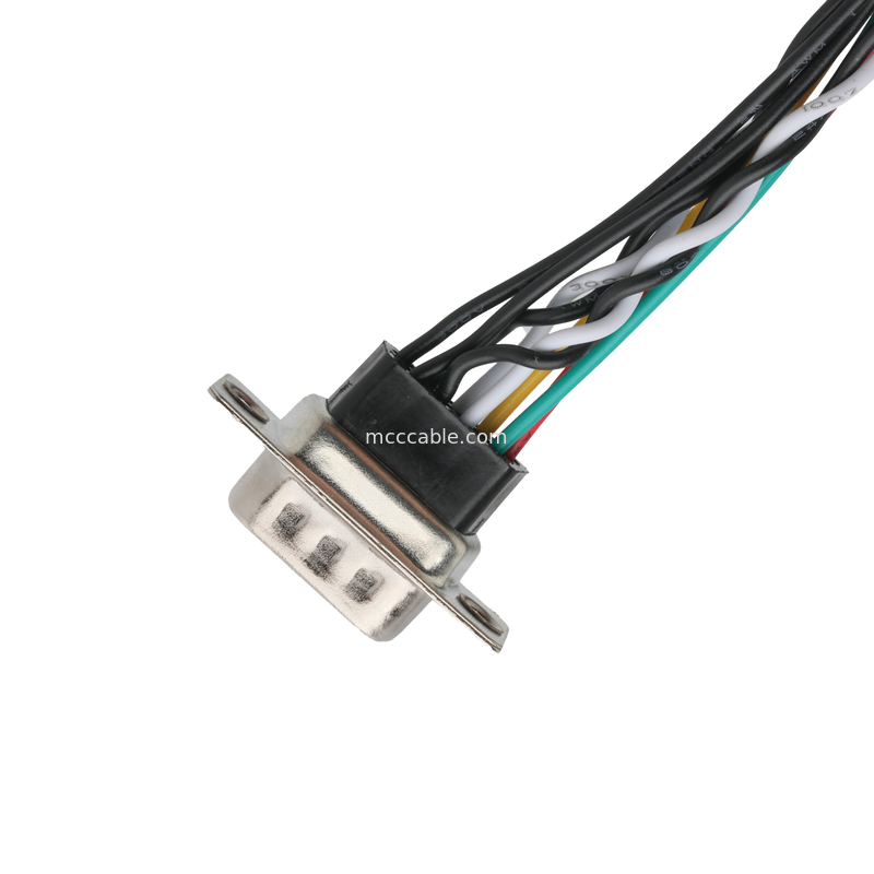 D-SUB-9Pin MALE ke JST PHR-6 dan PHR-6 Konektor Custom Kabel Assembly D-SUB Harness Kabel Assemblies