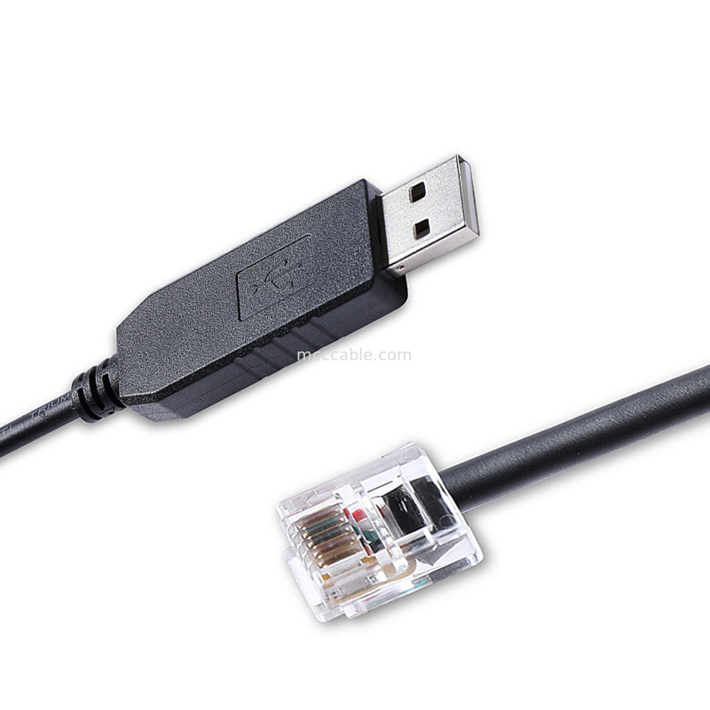 USB-A Ke RS232 RJ12 Serial Kabel 6P6C Kompatibel Dengan RS232 Komunikasi Konfigurasi Debugging Line