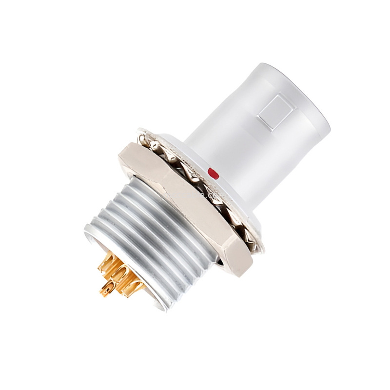 B Series Push Pull Circular Connector Multi-core tipe 2 ~ 32 core welding needle core (lurus atau bersudut)
