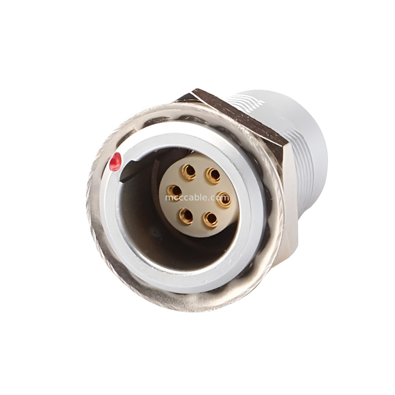B Series Push Pull Circular Connector Multi-core tipe 2 ~ 32 core welding needle core (lurus atau bersudut)