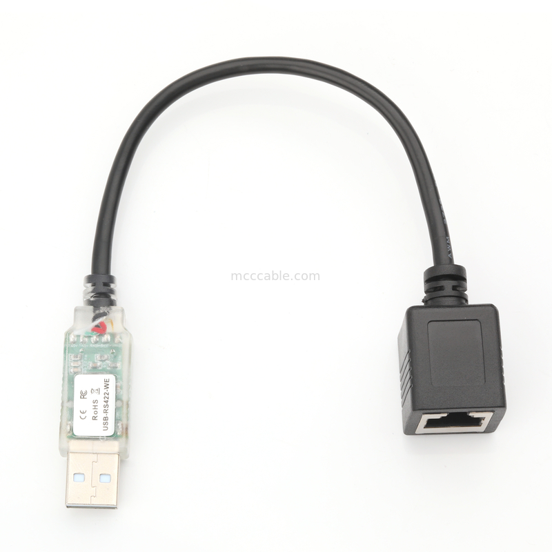 Adaptor Kabel Khusus Industri USB-A RJ422 Ke RS232 Port Jaringan Kabel Debug Teknik Jaringan