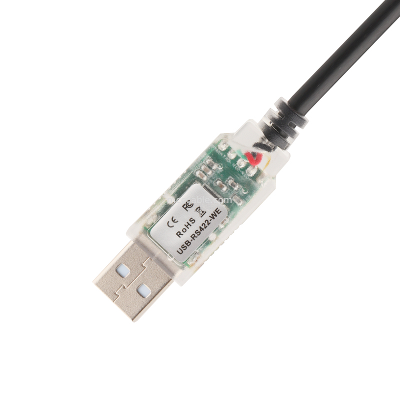 Adaptor Kabel Khusus Industri USB-A RJ422 Ke RS232 Port Jaringan Kabel Debug Teknik Jaringan