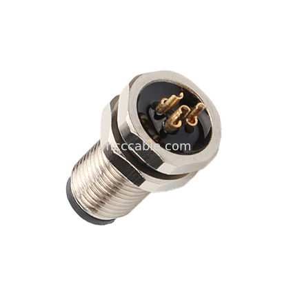 Konektor lingkaran M5 Kode-A 2Pin 3Pin 4Pin Konektor industri M5Z03AA0OCJ009-M5 kunci depan