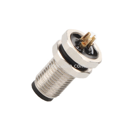 Konektor lingkaran M5 Kode-A 2Pin 3Pin 4Pin Konektor industri M5Z03AA0OCJ009-M5 kunci depan