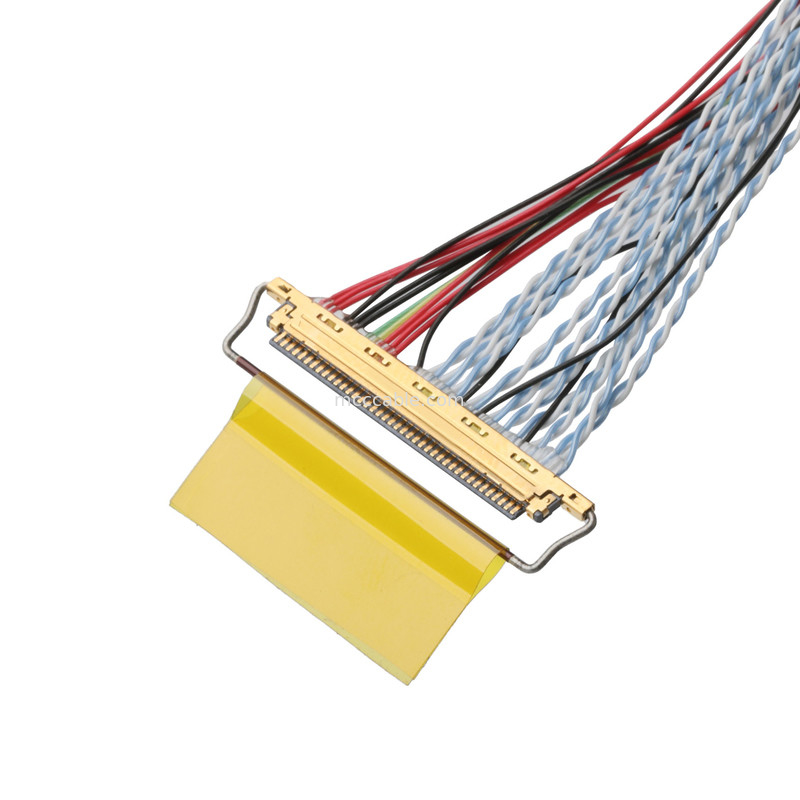 LVDS kabel perakitan D-SUB Male To Molex 51021-0400 Dan 20453-240T-01 kabel konektor OEM / ODM